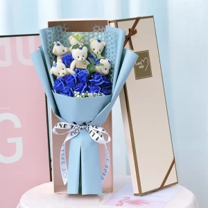 6 Bear Soap Flower Bouquet